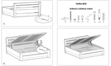 Nora posteľ z bukového masívu 200x200cm + box